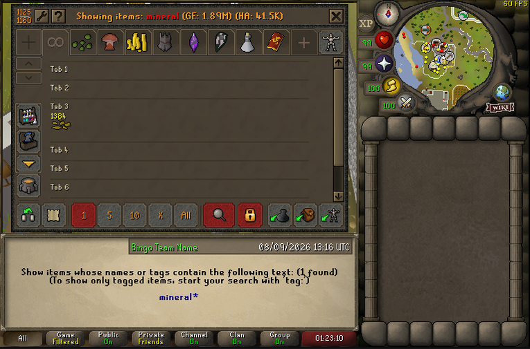Screenshot your bank searching for Mineral