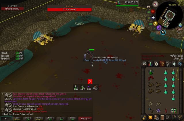 Screenshot of Scurrius' spine