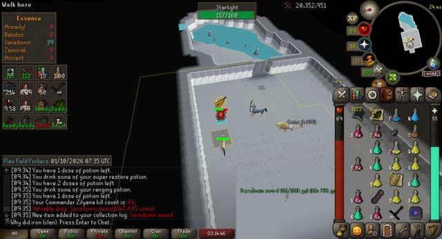 Screenshot of Saradomin sword