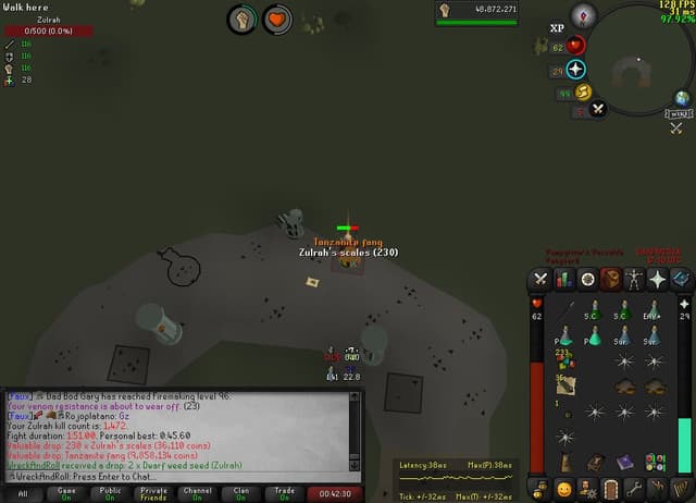 Screenshot of Tanzanite fang