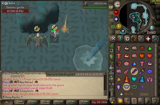 Screenshot of Zenyte shard
