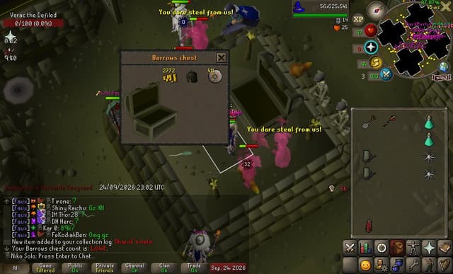 Screenshot of Dharok's helm