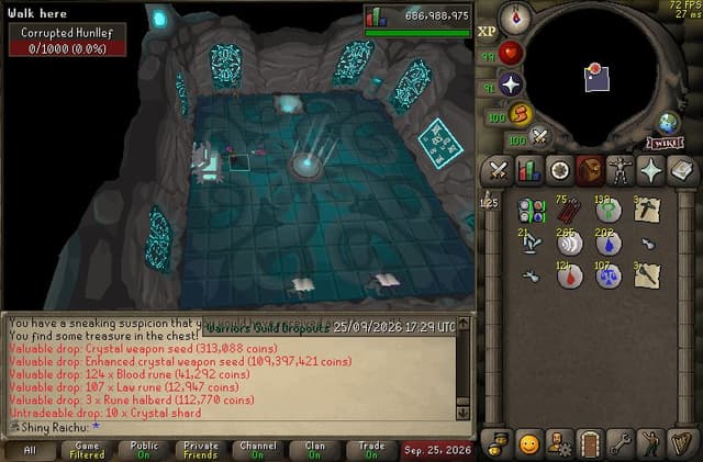 Screenshot of Enhanced crystal weapon seed