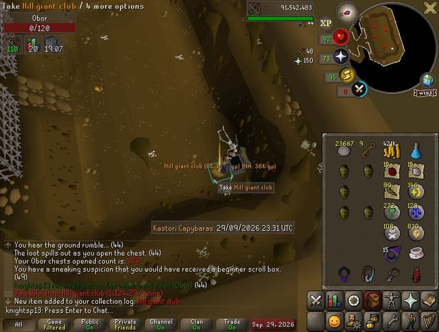 Screenshot of Hill giant club