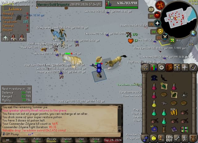Screenshot of Saradomin sword