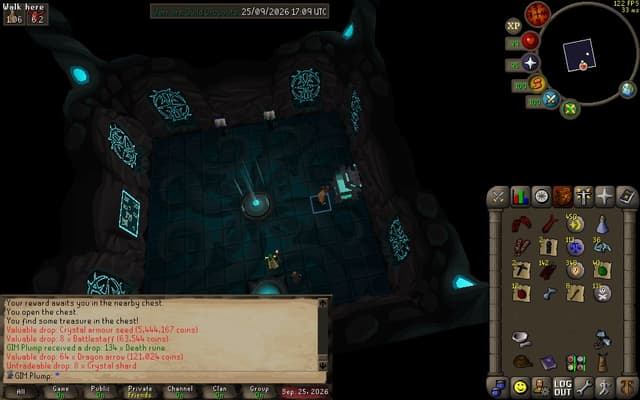Screenshot of Crystal armour seed