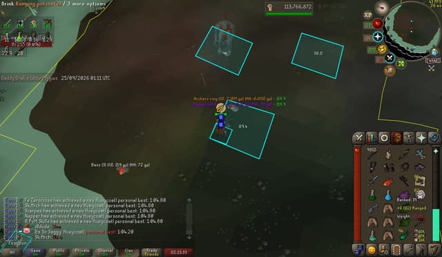 Screenshot of Archers ring