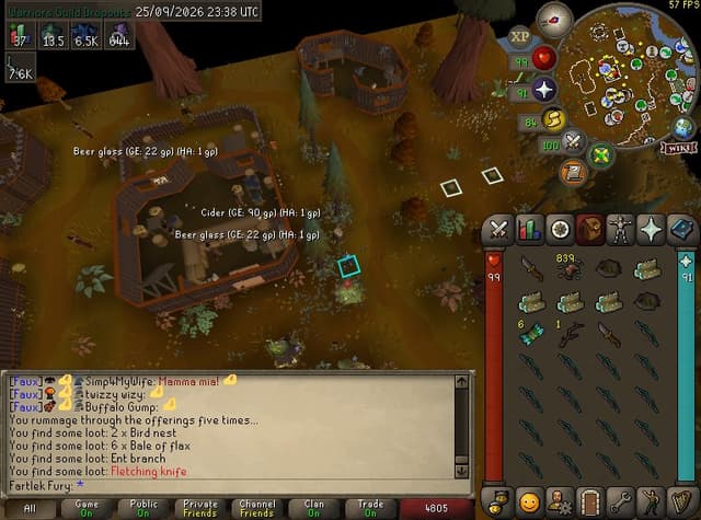Screenshot of Fletching knife