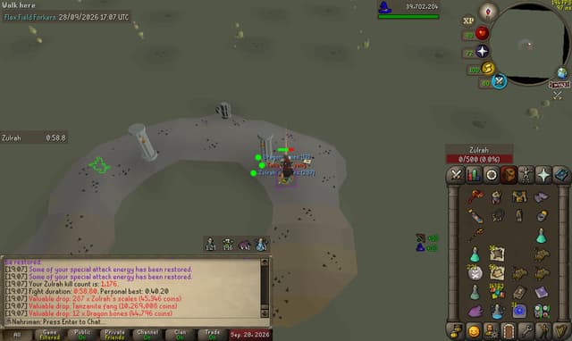 Screenshot of Tanzanite fang