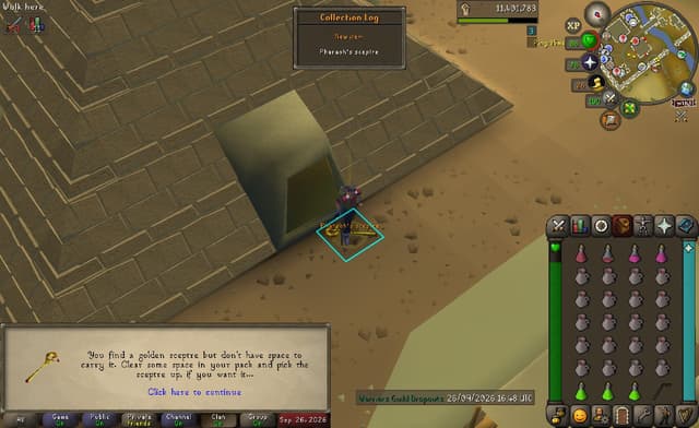 Screenshot of Pharaoh's sceptre