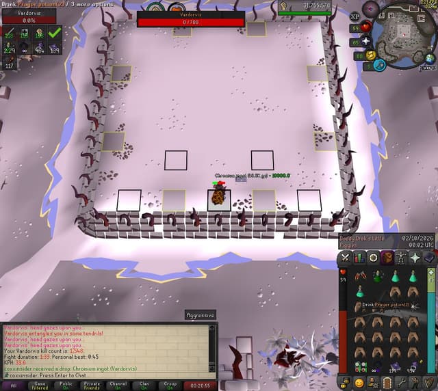Screenshot of Chromium ingot