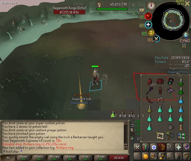 Screenshot of Archers ring