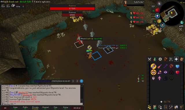 Screenshot of Scurrius' spine