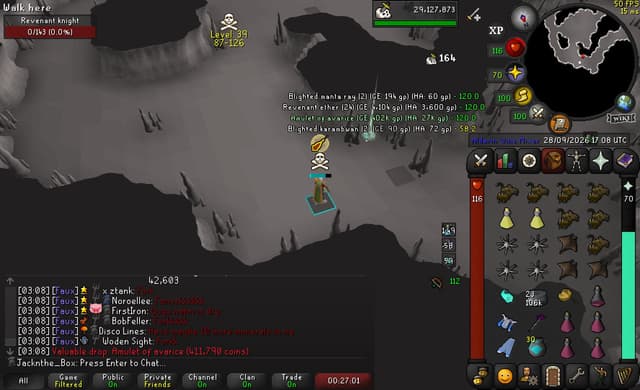 Screenshot of Amulet of avarice