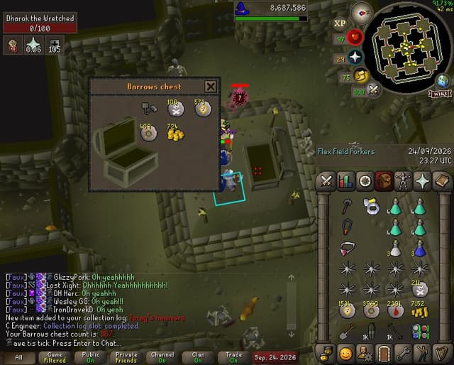 Screenshot of Torag's hammers