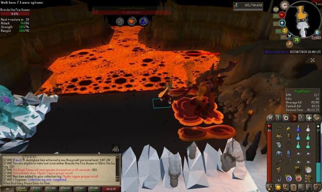 Screenshot of Mystic vigour prayer scroll