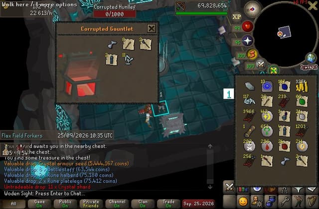 Screenshot of Crystal armour seed