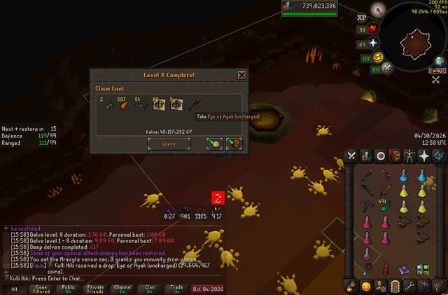 Screenshot of Eye of Ayak (uncharged)