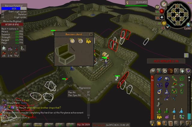 Screenshot of Guthan's warspear