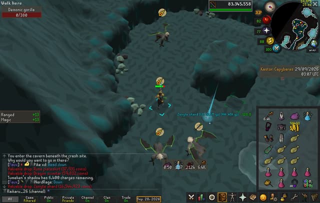 Screenshot of Zenyte shard