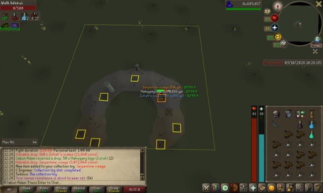 Screenshot of Serpentine visage