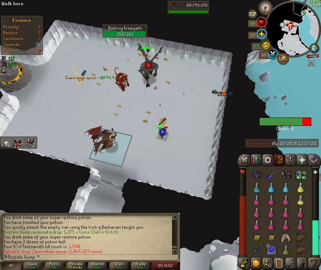 Screenshot of Zamorakian spear