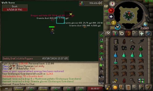 Screenshot of Granite gloves