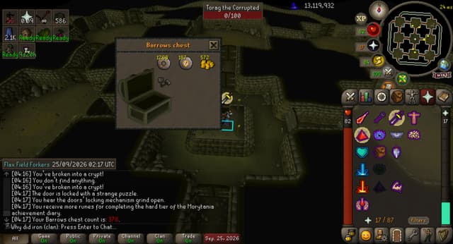 Screenshot of Torag's hammers