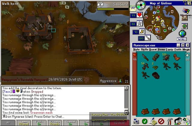 Screenshot of Greenman mask