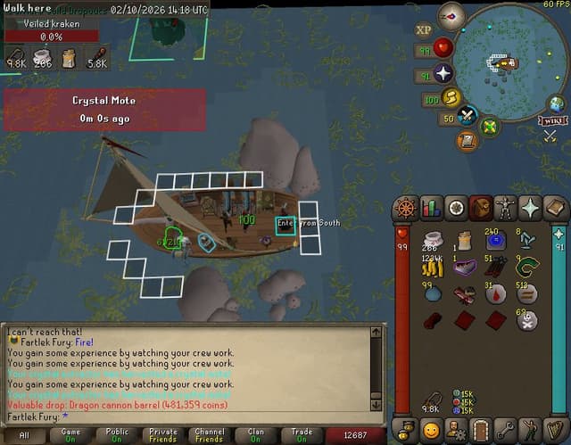 Screenshot of Dragon cannon barrel