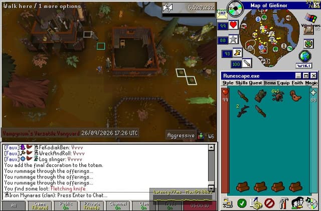 Screenshot of Fletching knife