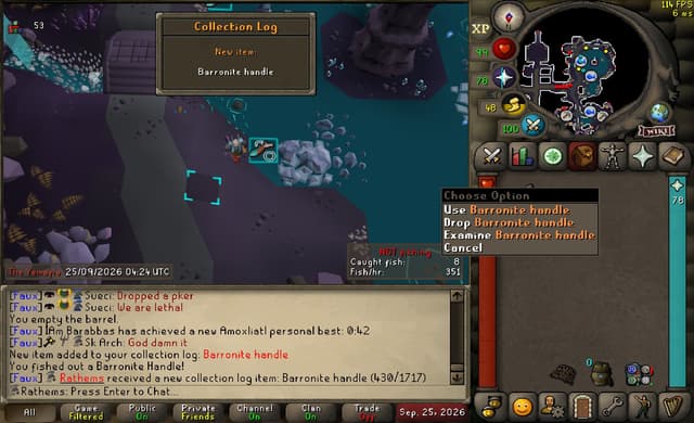 Screenshot of Barronite handle