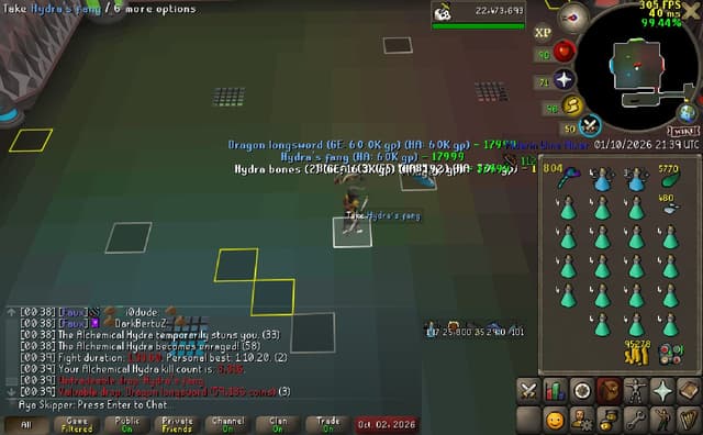 Screenshot of Hydra's fang
