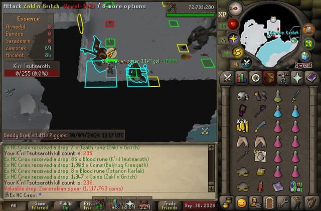 Screenshot of Zamorakian spear
