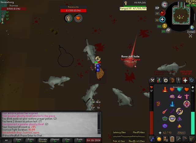 Screenshot of Scurrius' spine
