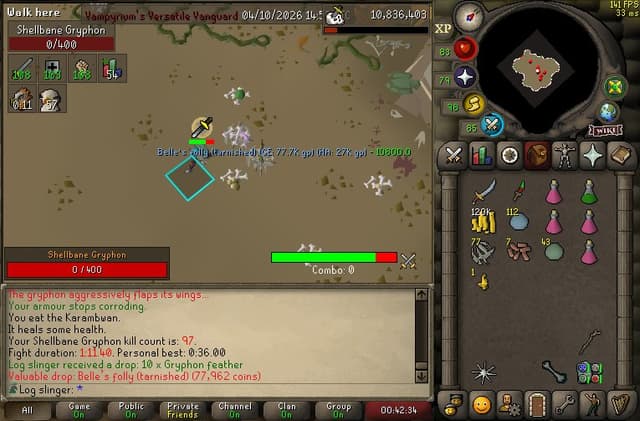 Screenshot of Belle's folly (tarnished)