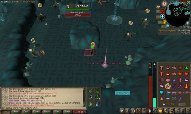 Screenshot of Zenyte shard