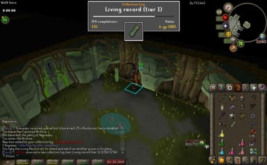 Screenshot of Living record (tier 1)