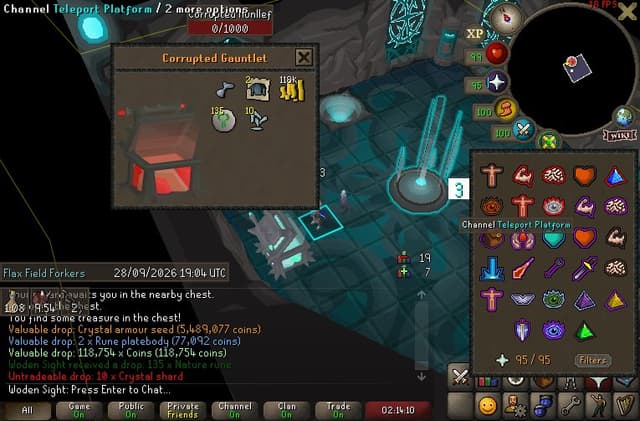Screenshot of Crystal armour seed