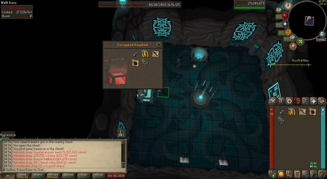 Screenshot of Crystal armour seed