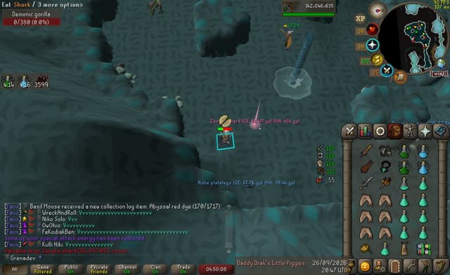 Screenshot of Zenyte shard