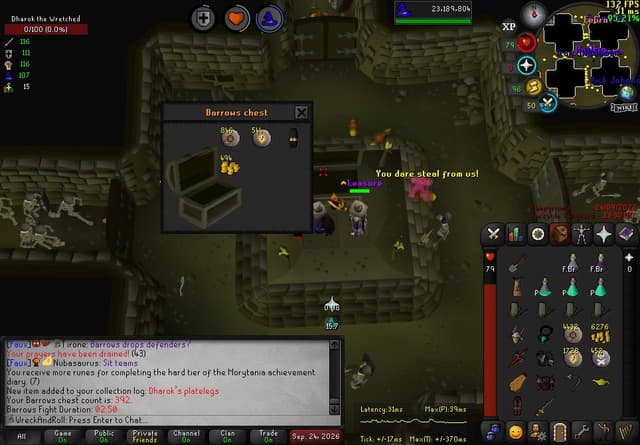 Screenshot of Dharok's platelegs