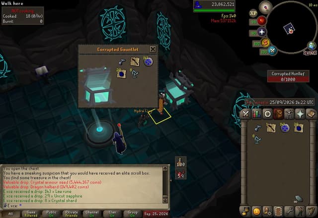 Screenshot of Crystal armour seed