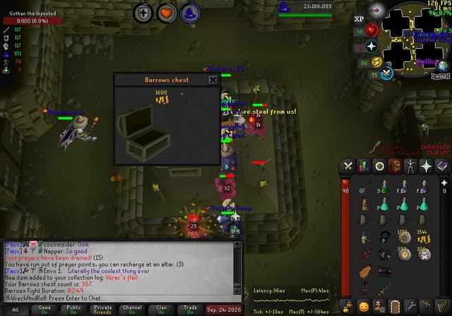 Screenshot of Verac's flail