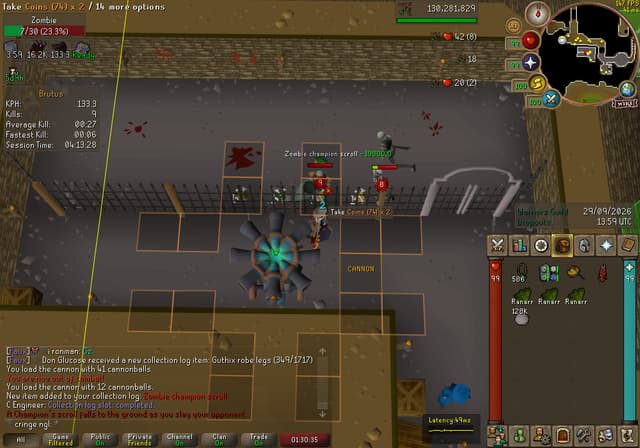 Screenshot of Zombie champion scroll