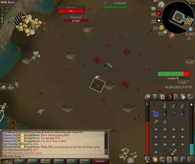 Screenshot of Scurrius' spine