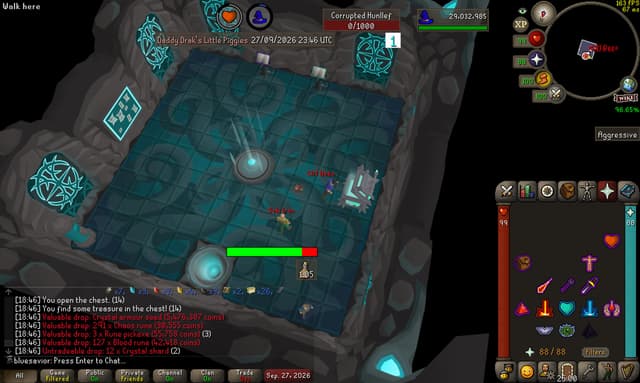 Screenshot of Crystal armour seed