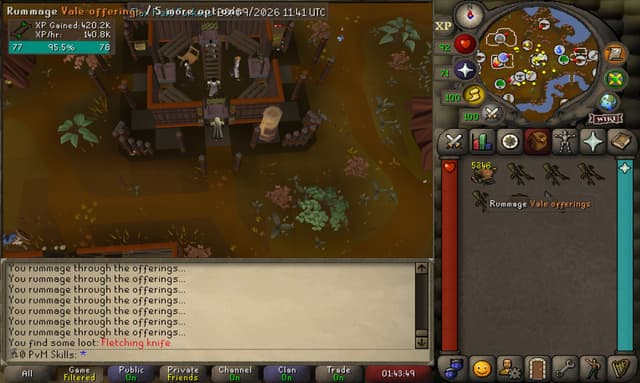 Screenshot of Fletching knife
