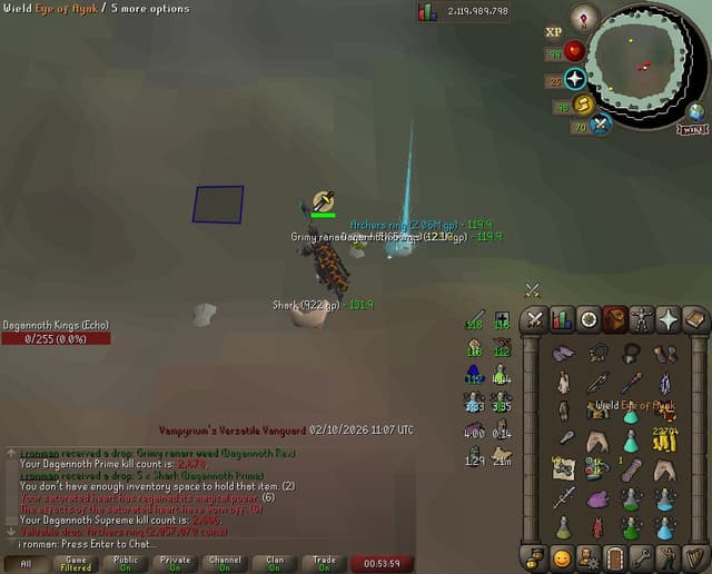Screenshot of Archers ring
