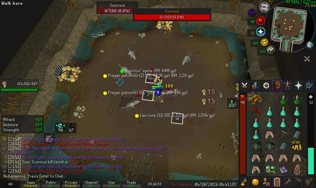 Screenshot of Scurrius' spine